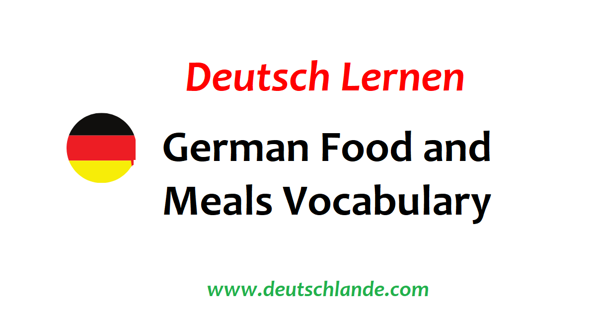 Food Vocabulary in German